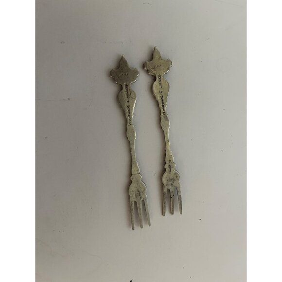 Antique Woodward &Lothrop Cocktail Pickle Forks Souvenir Washington DC Capital - Picture 4 of 6